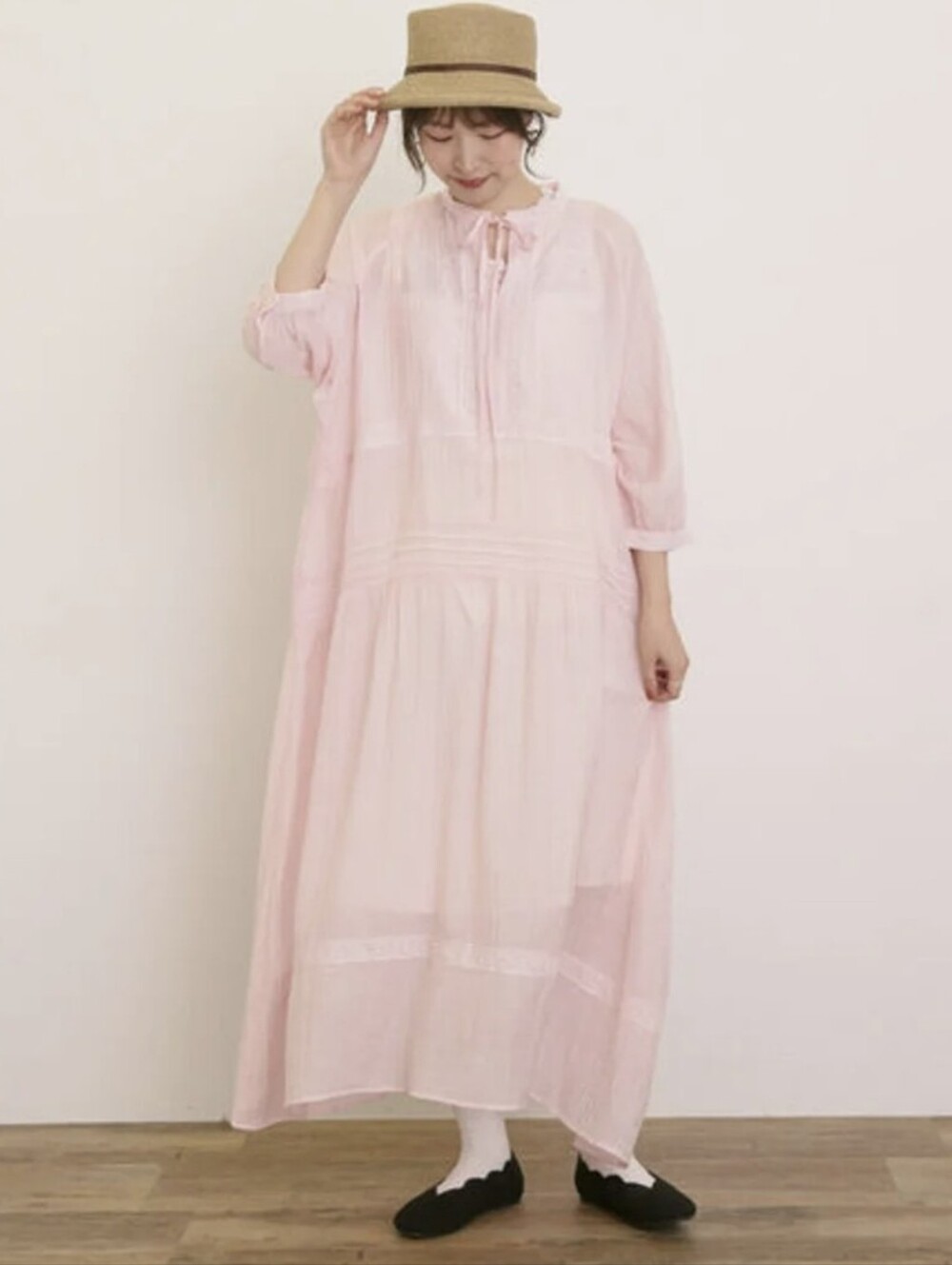 NWT☆ Oversized Pink Summer Maxi Dress From Japan